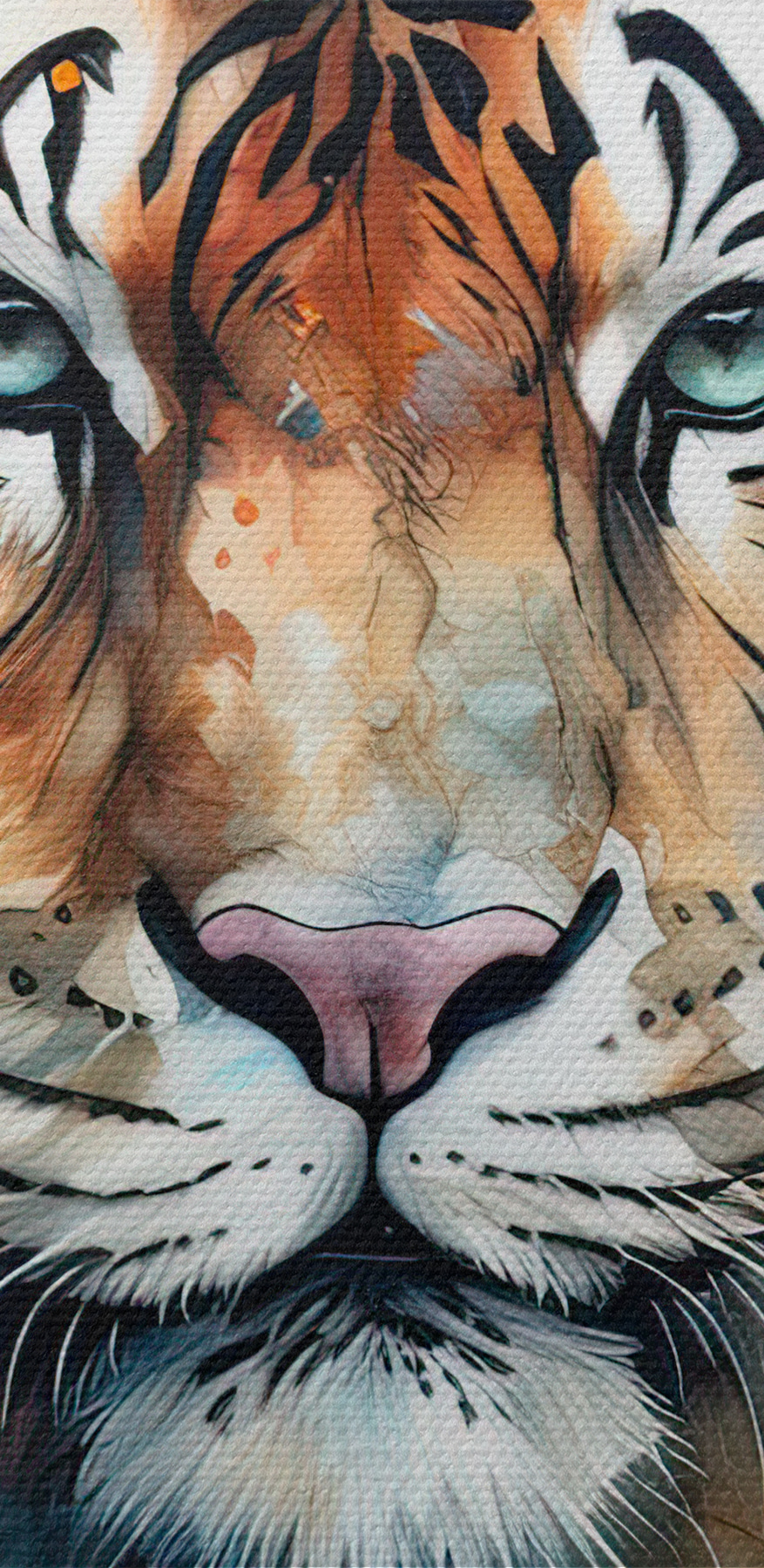 Een schilderij van een tijger
