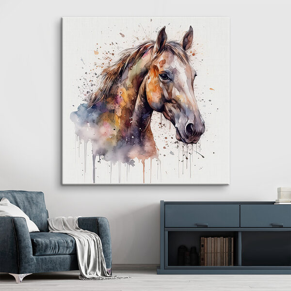 Een schilderij van een paard Een schilderij van een paard