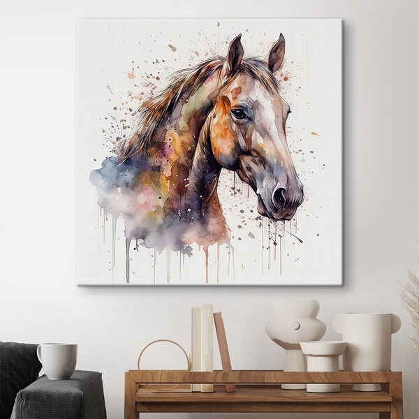 Een schilderij van een paard Een schilderij van een paard