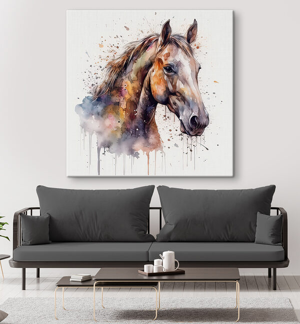 Een schilderij van een paard Een schilderij van een paard