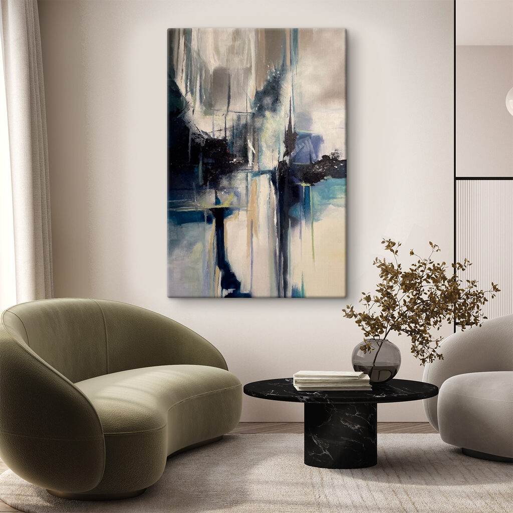 A painting of a city A painting of a city