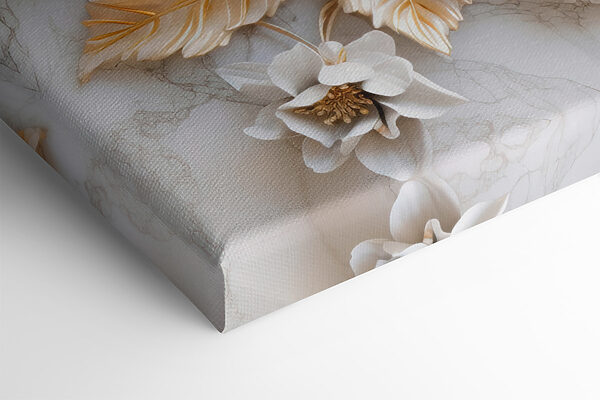 Elegant bloemmotief in crème en beige Elegant bloemmotief in crème en beige
