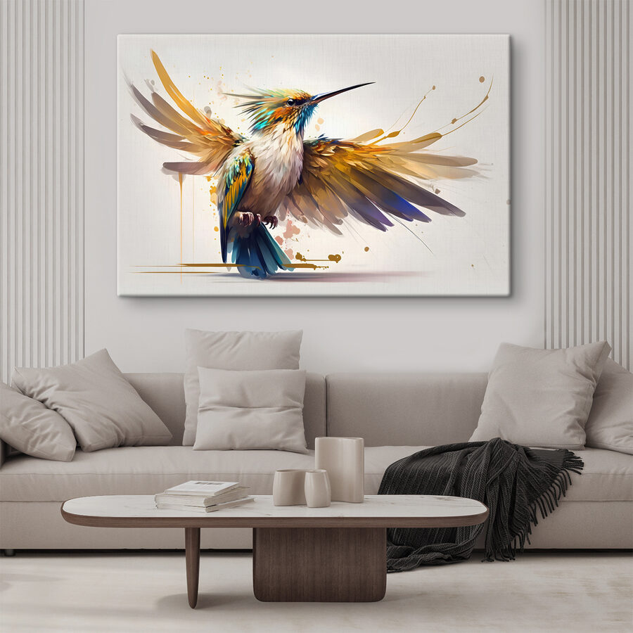 Een vogel met gespreide vleugels