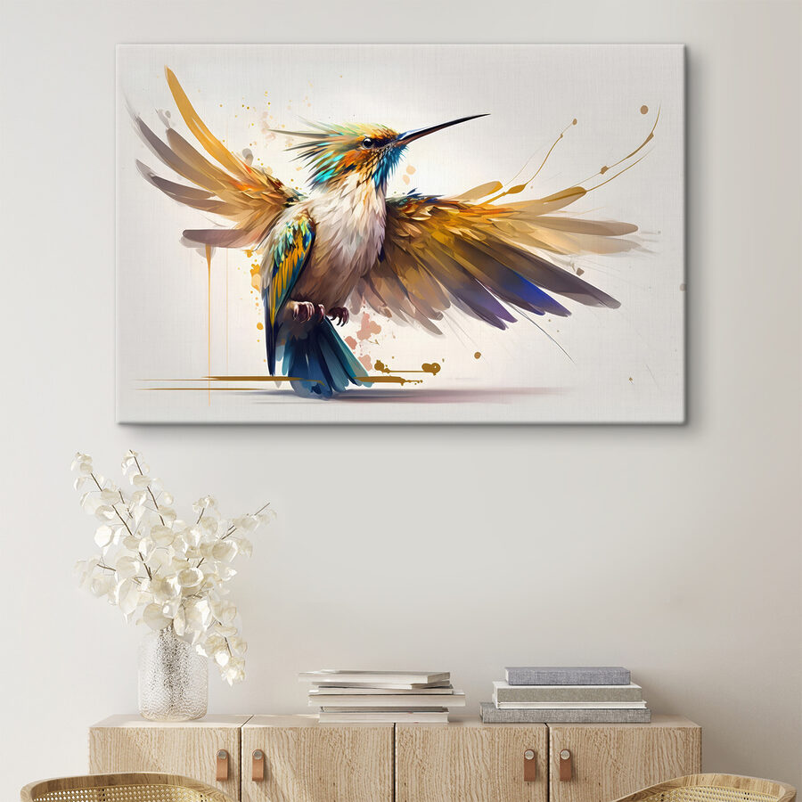 Een vogel met gespreide vleugels