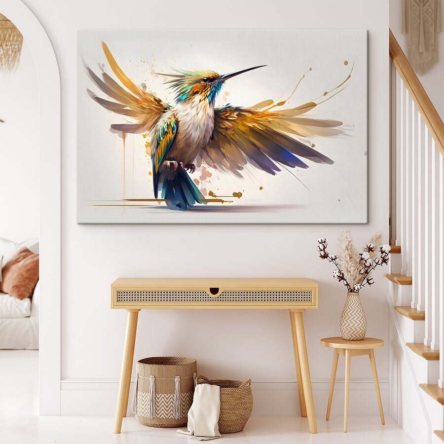 Een vogel met gespreide vleugels
