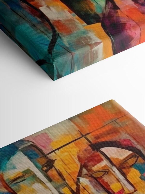 Een schilderij van mensen’s gezichten Een schilderij van mensen’s gezichten