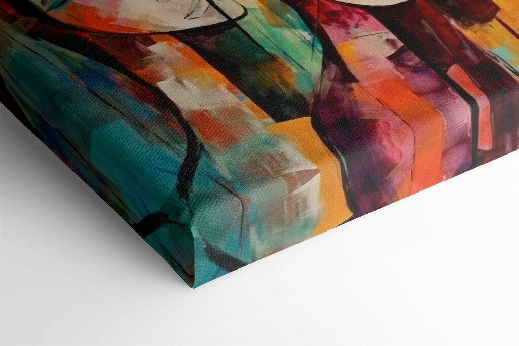 A painting of people's faces