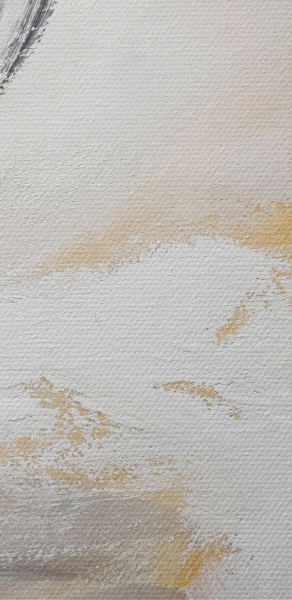 A white and grey abstract art