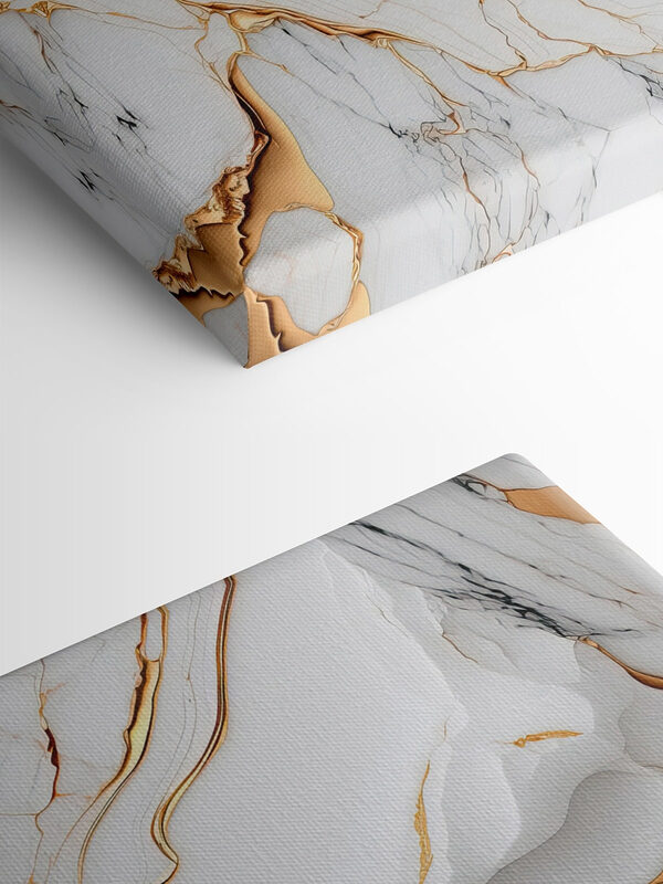 Elegant marmer met amberkleurige wervelingen. Elegant marmer met amberkleurige wervelingen.