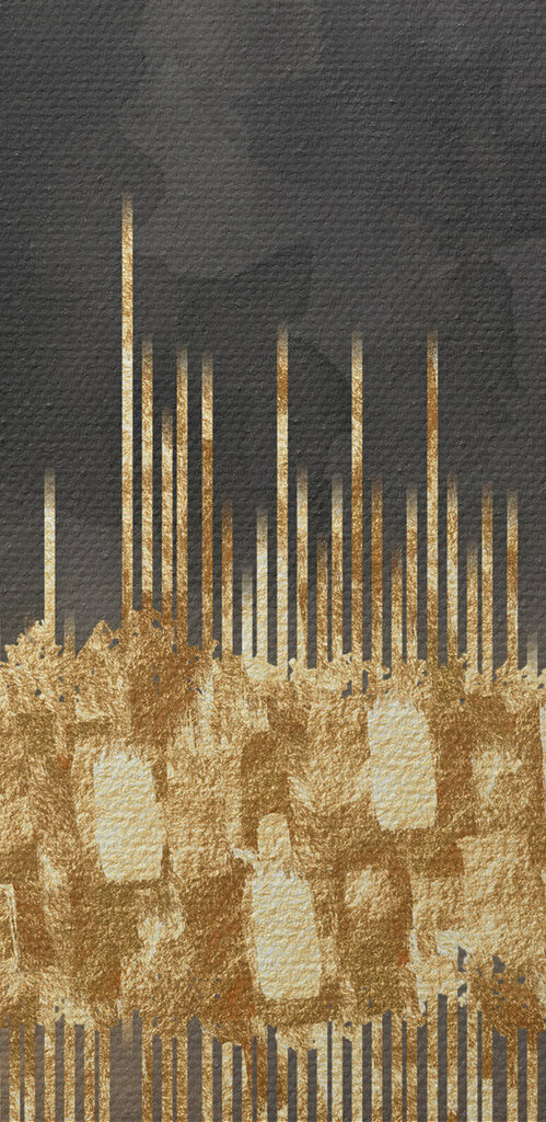 Cityscape abstracted in shimmering hues Cityscape abstracted in shimmering hues