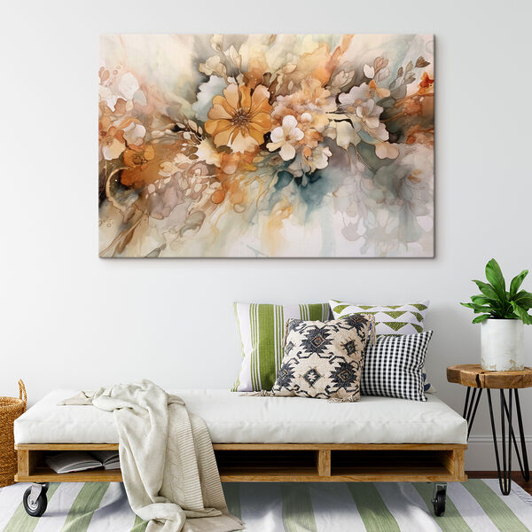 A painting of flowers A painting of flowers