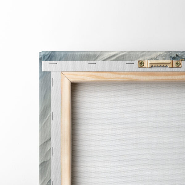 A close up of a painting