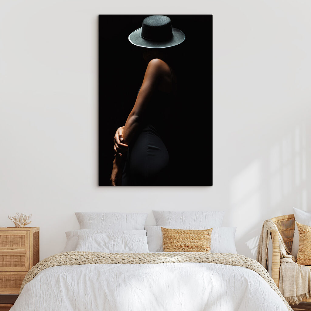 A woman in a hat