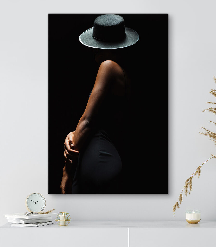 A woman in a hat