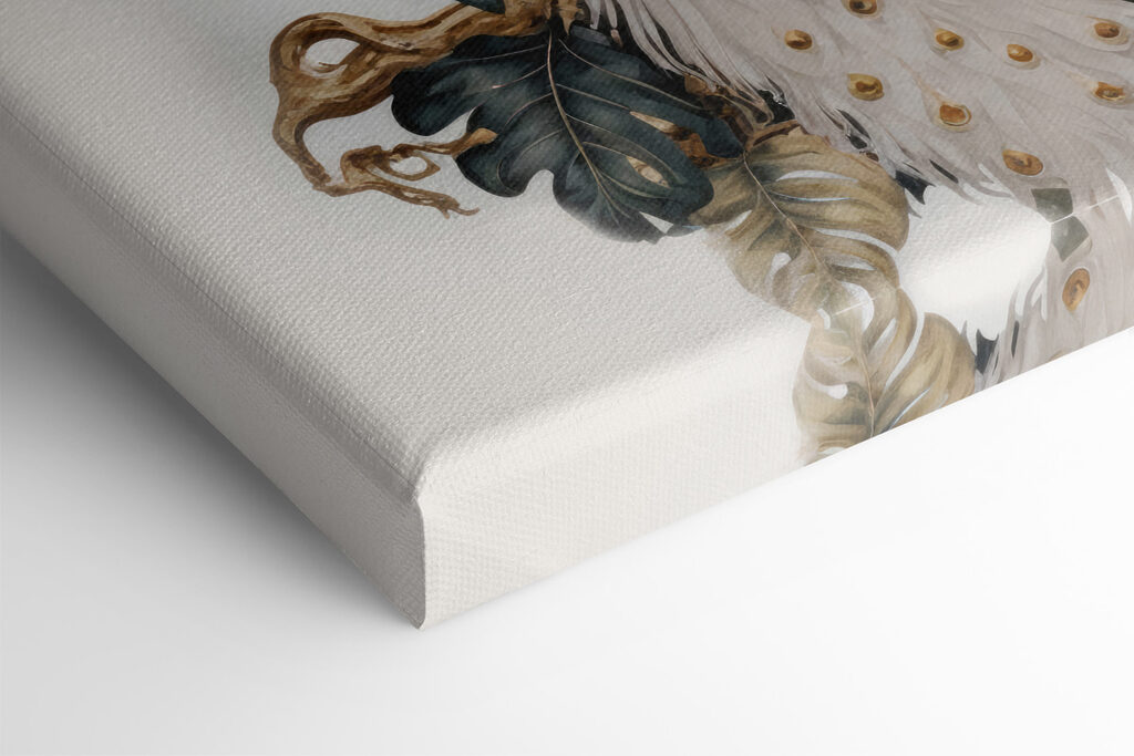 Elegant peacocks amidst serene floral beauty Elegant peacocks amidst serene floral beauty