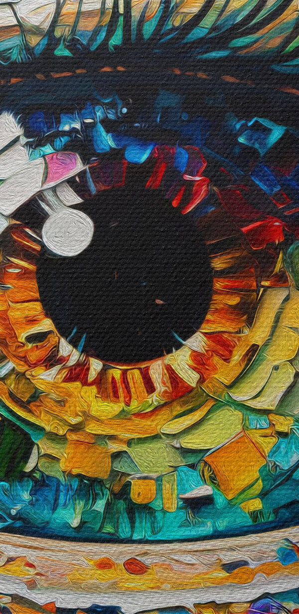 Een kleurrijk oog met vele kleuren Een kleurrijk oog met vele kleuren