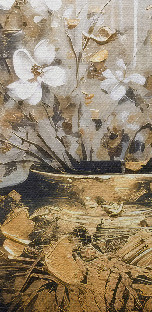 Een schilderij van bloemen in een vaas s35377pzvl 499x1024 - Een schilderij van bloemen in een vaas