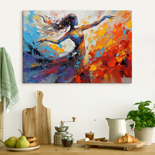 A painting of a woman dancing A painting of a woman dancing