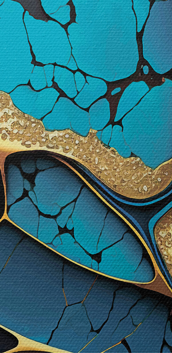 Turquoise en bronzen abstracte elegantie. Turquoise en bronzen abstracte elegantie.