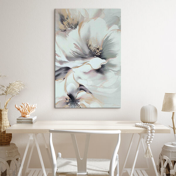 Een schilderij van een bloem Een schilderij van een bloem