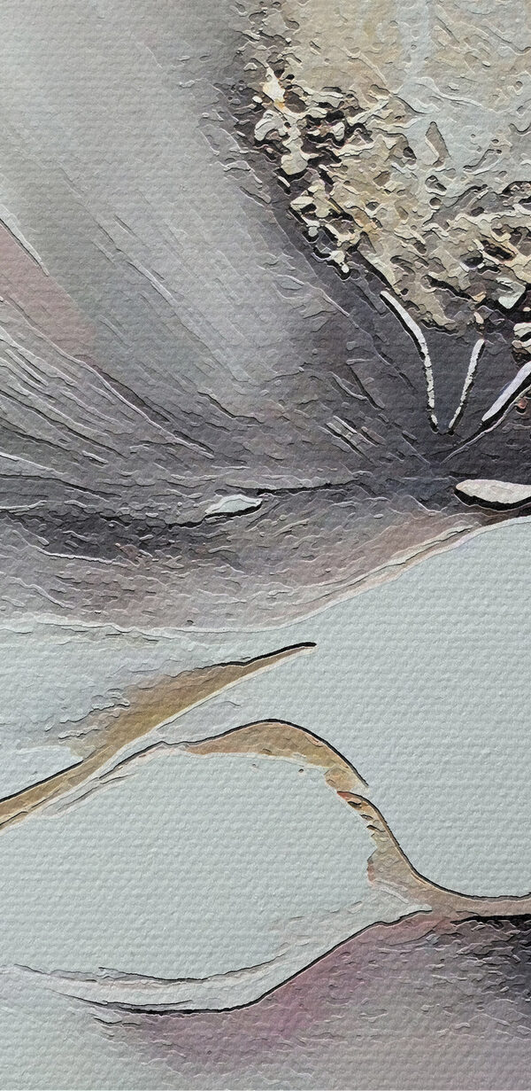 Een schilderij van een bloem Een schilderij van een bloem