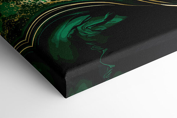 Emerald swirls met sprankelende accenten. Emerald swirls met sprankelende accenten.