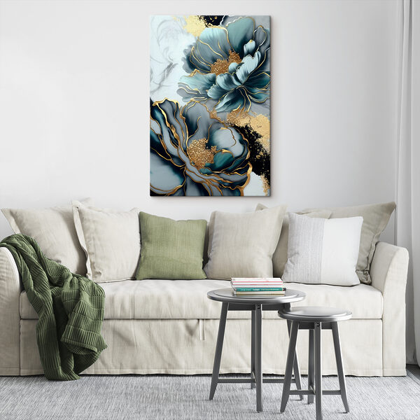 Een close-up van een schilderij Een close-up van een schilderij