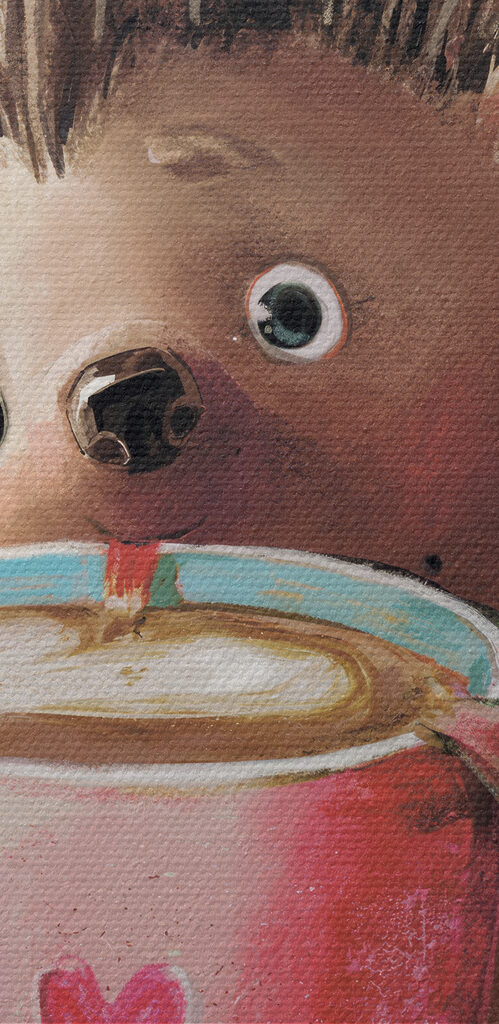 A hedgehog holding a cup of coffee A hedgehog holding a cup of coffee
