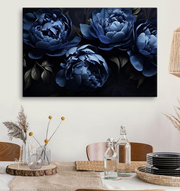 Een groep blauwe bloemen Een groep blauwe bloemen