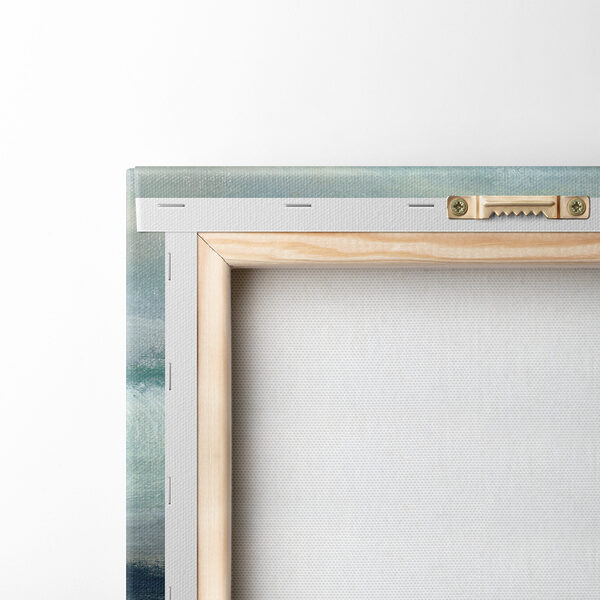 Een schilderij van een strand Een schilderij van een strand