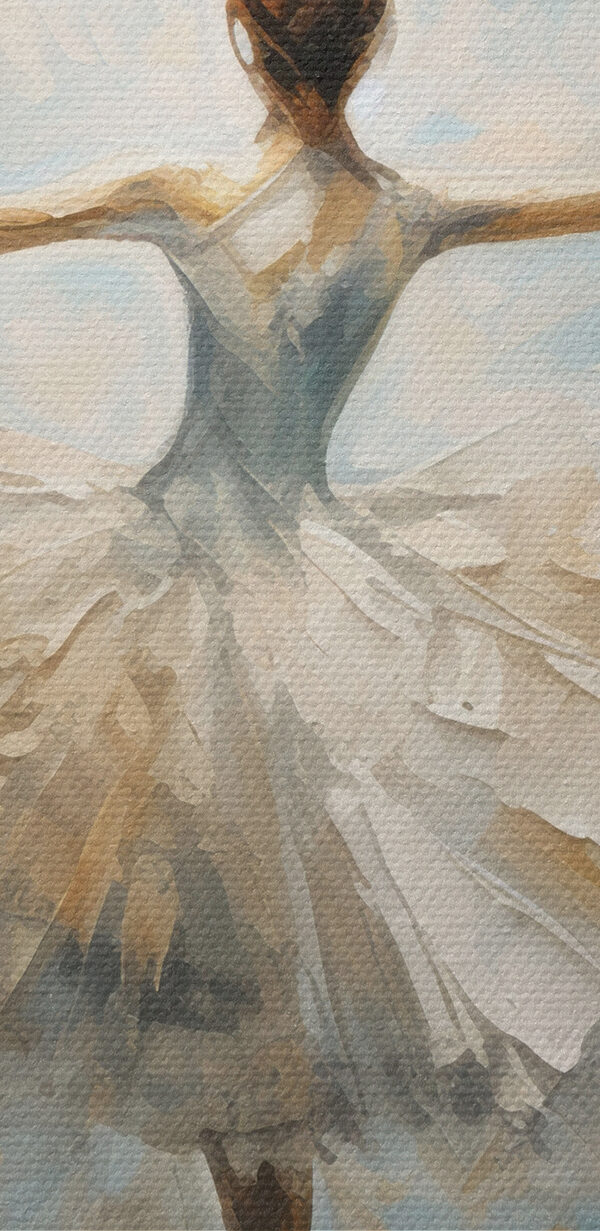 Een schilderij van een dansende vrouw Een schilderij van een dansende vrouw
