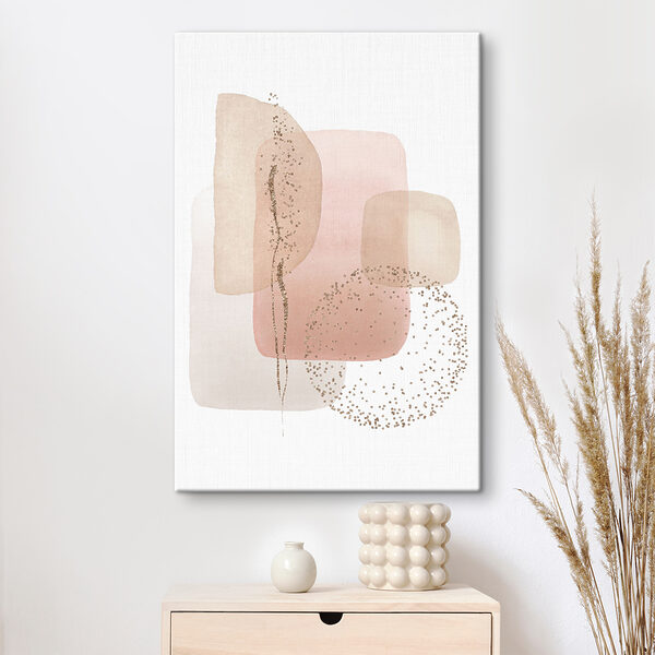 Een aquarelschilderij van vierkanten en stippen Een aquarelschilderij van vierkanten en stippen