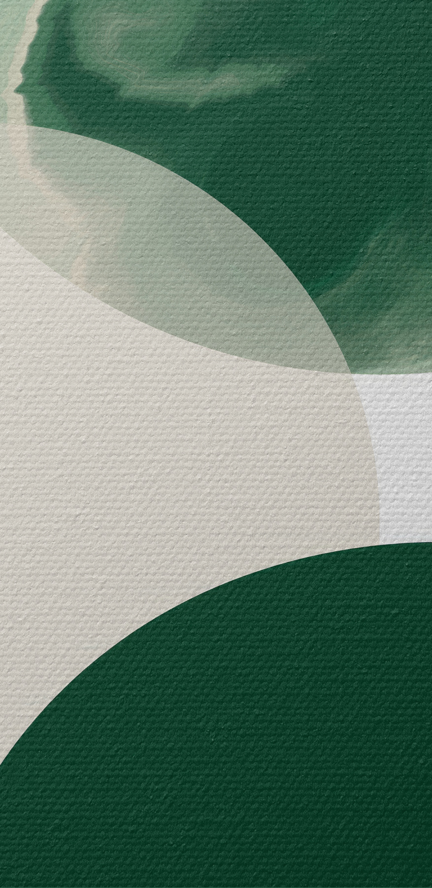 Ronde harmonie in groen en beige.