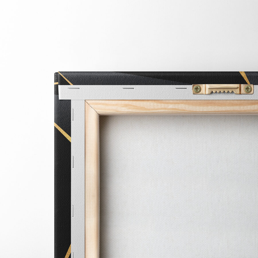 Elegant zwart geometrisch ontwerp met accenten