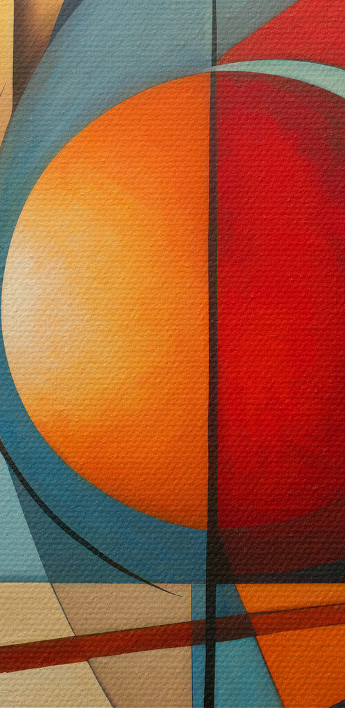 A painting of a city A painting of a city