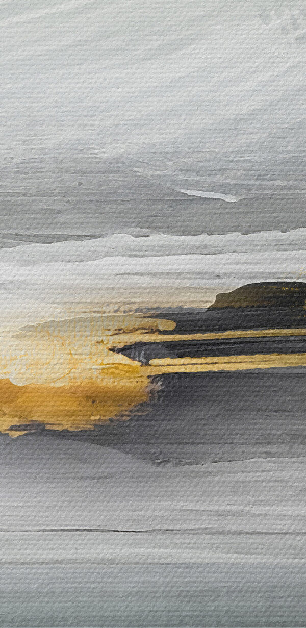 Een schilderij van een landschap Een schilderij van een landschap