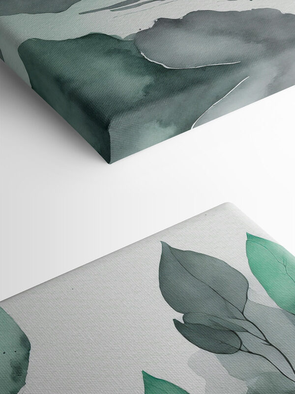 Een aquarelschilderij van een plant Een aquarelschilderij van een plant