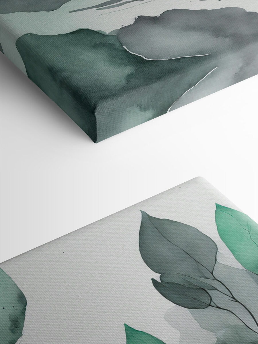 Een aquarelschilderij van een plant