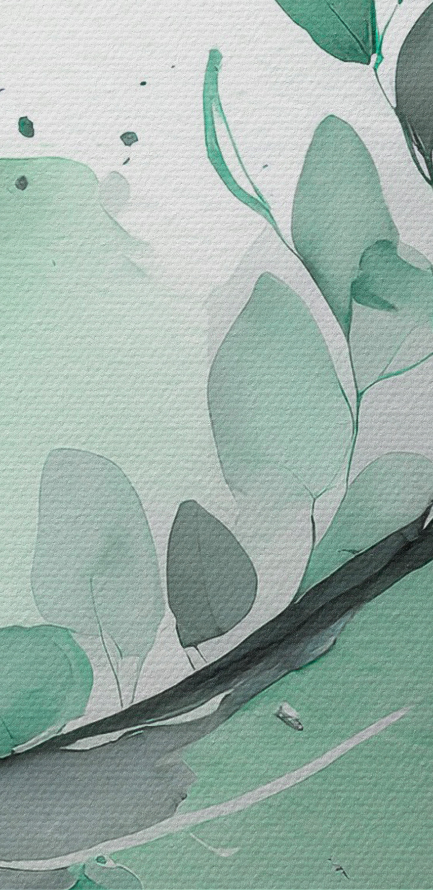 Een aquarelschilderij van een plant