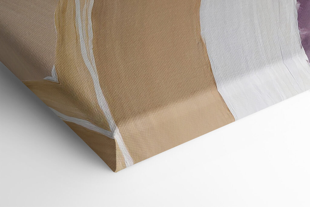 A close up of a painting