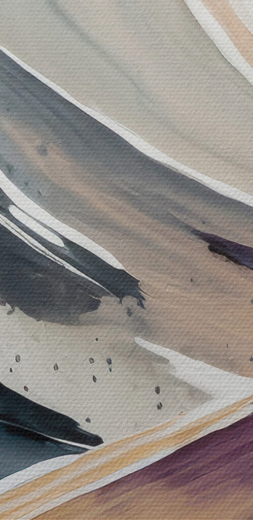 A close up of a painting