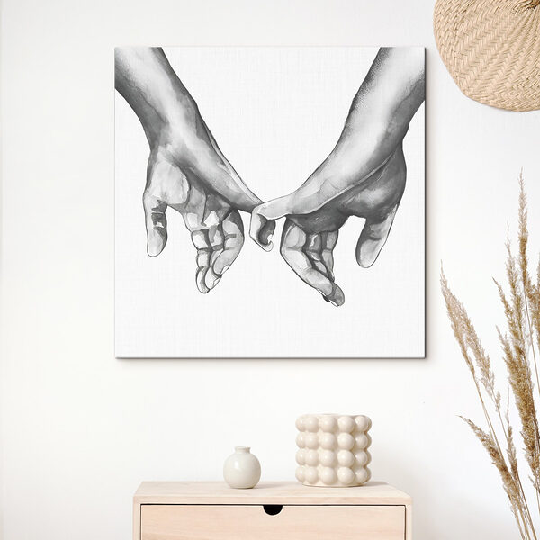 Een tekening van twee handen die elkaar vasthouden Een tekening van twee handen die elkaar vasthouden