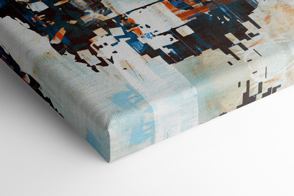 A painting of a city