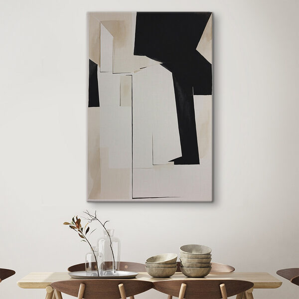 Een zwart-wit kunstwerk Een zwart-wit kunstwerk