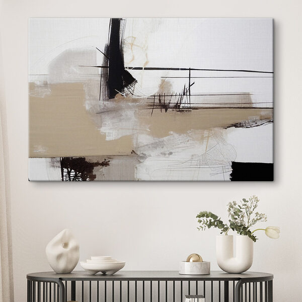 Een schilderij van een landschap Een schilderij van een landschap