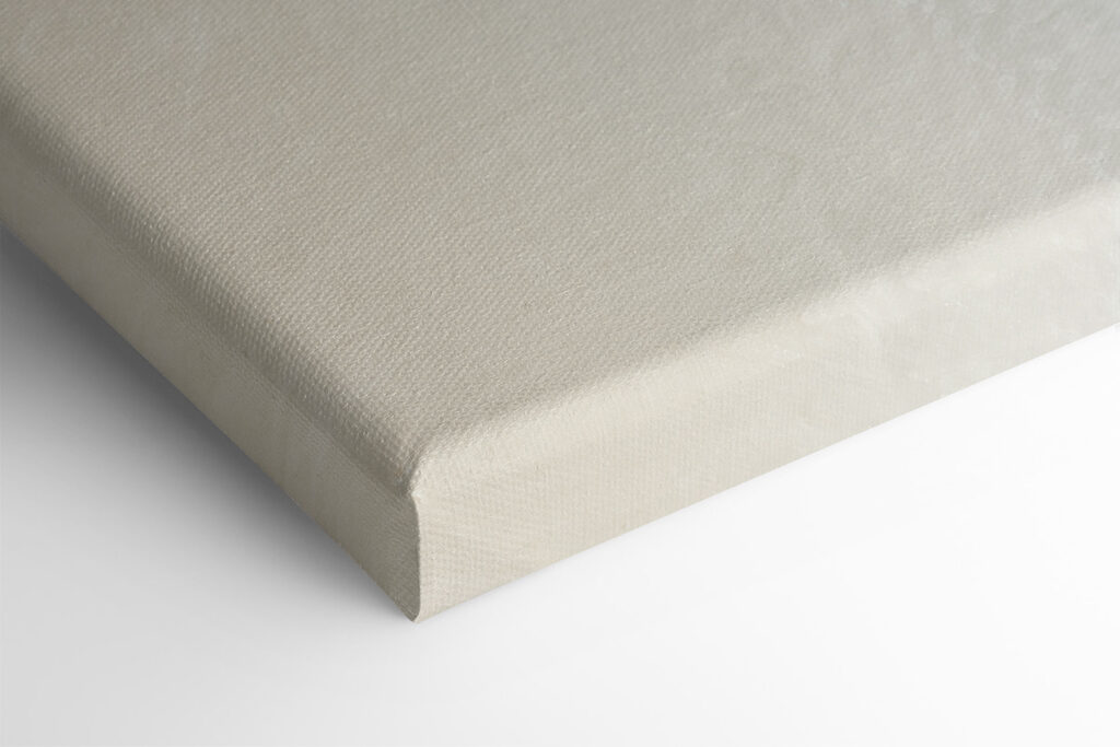 A close up of a painting