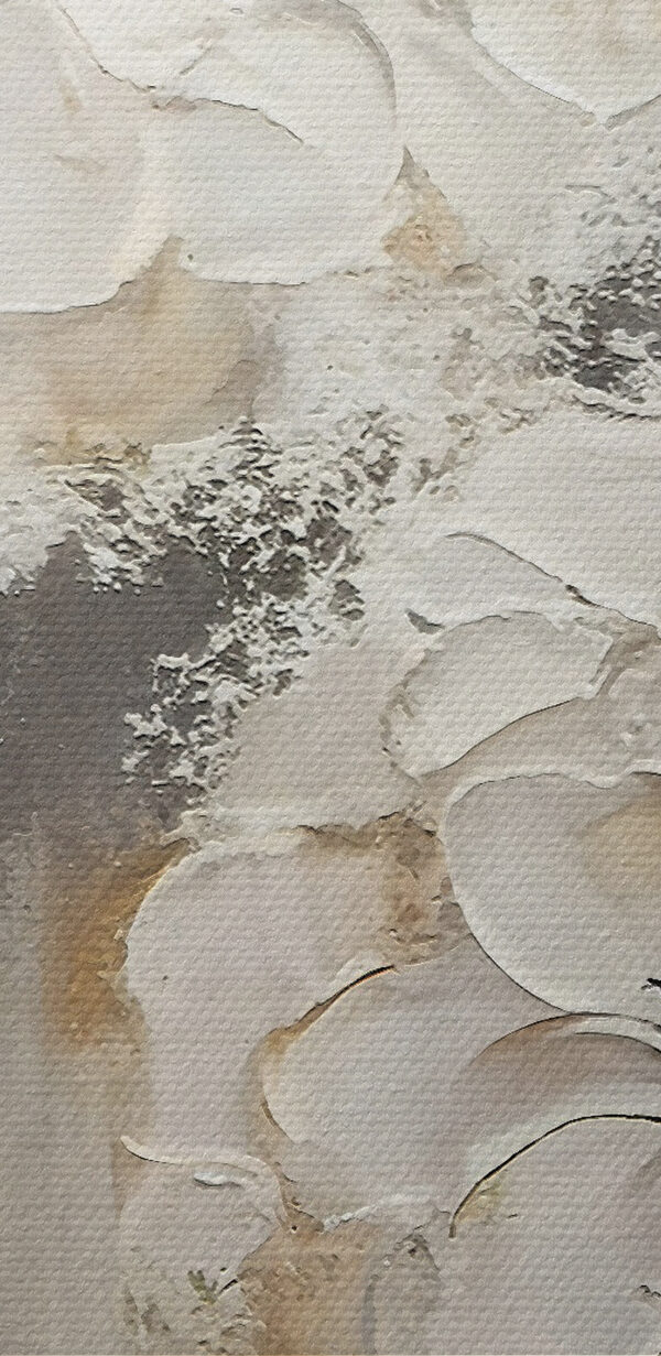 Een schilderij van witte bloemen Een schilderij van witte bloemen
