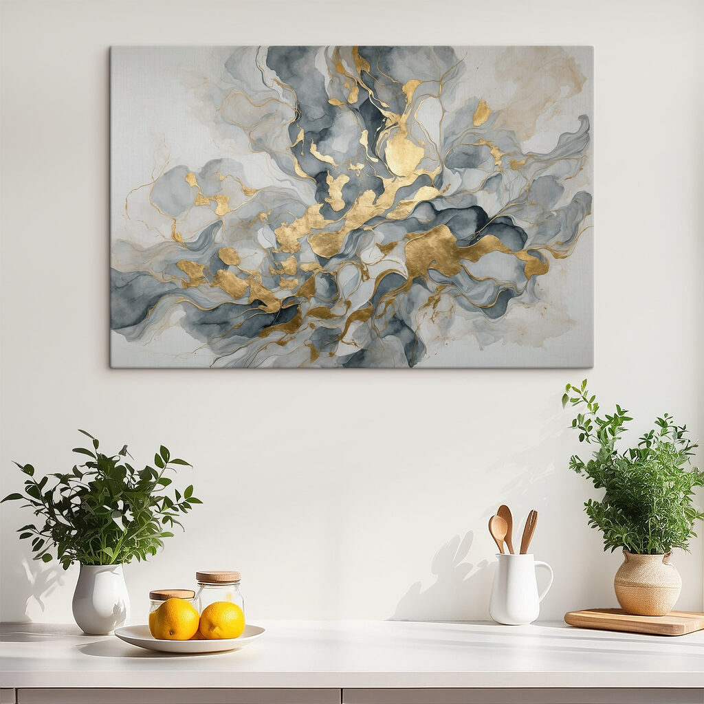 Elegant swirls of blue and taupe Elegant swirls of blue and taupe