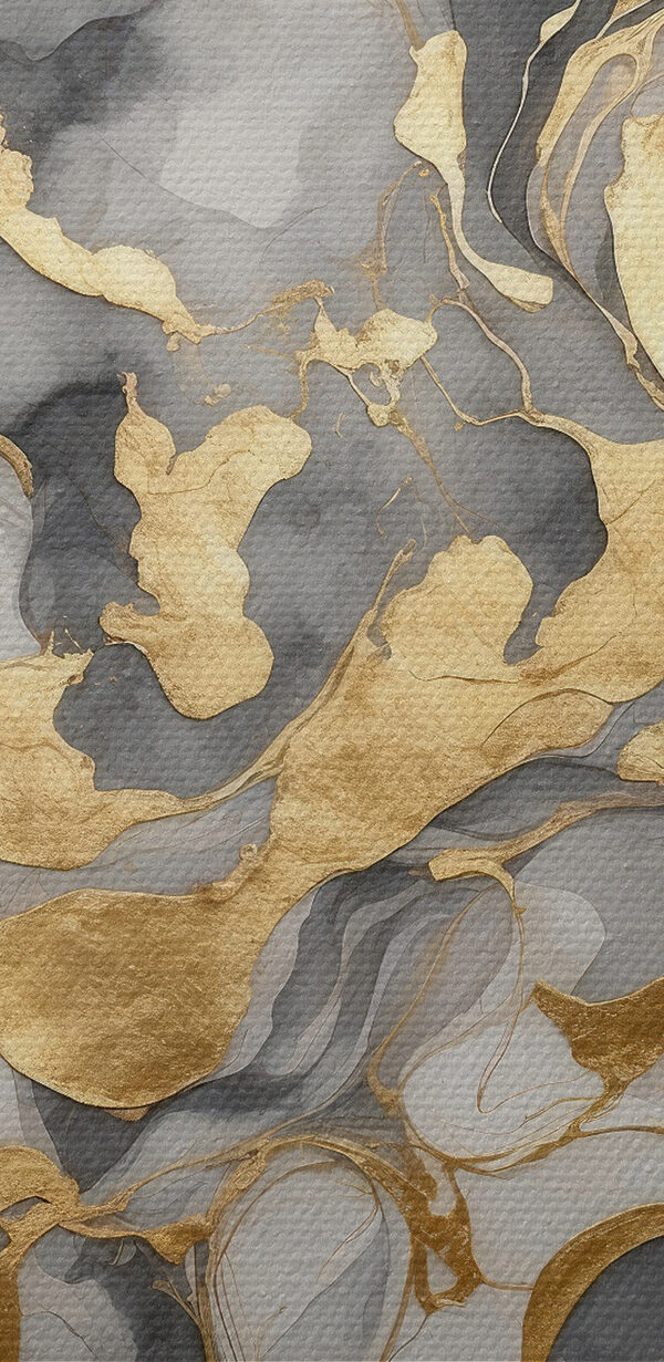 Elegante wervelingen van blauw en taupe Elegante wervelingen van blauw en taupe