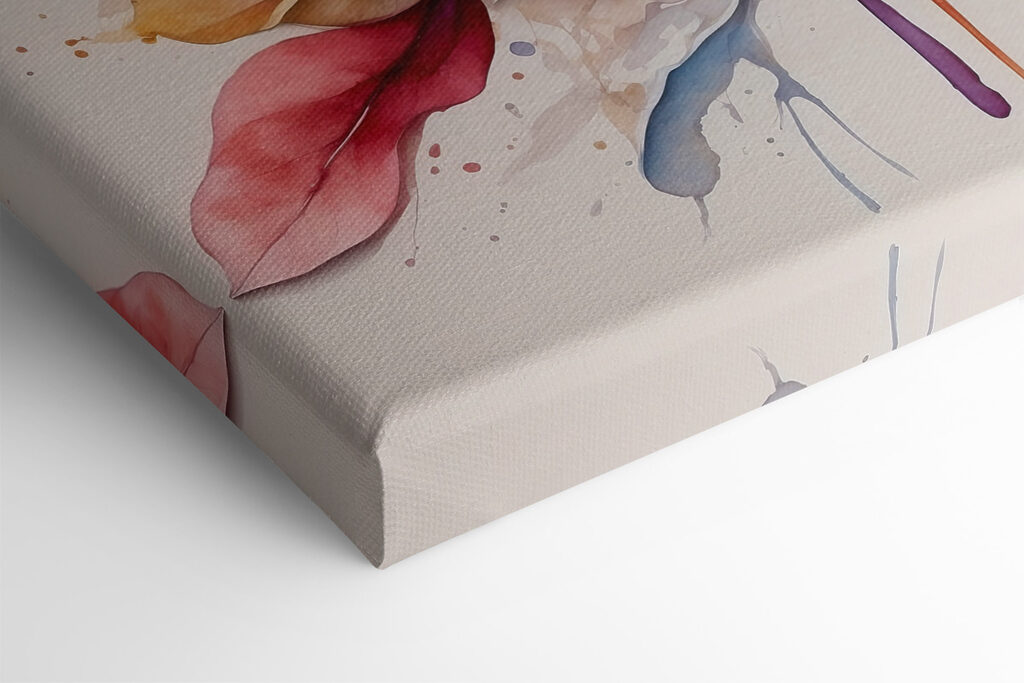 A painting of a flower